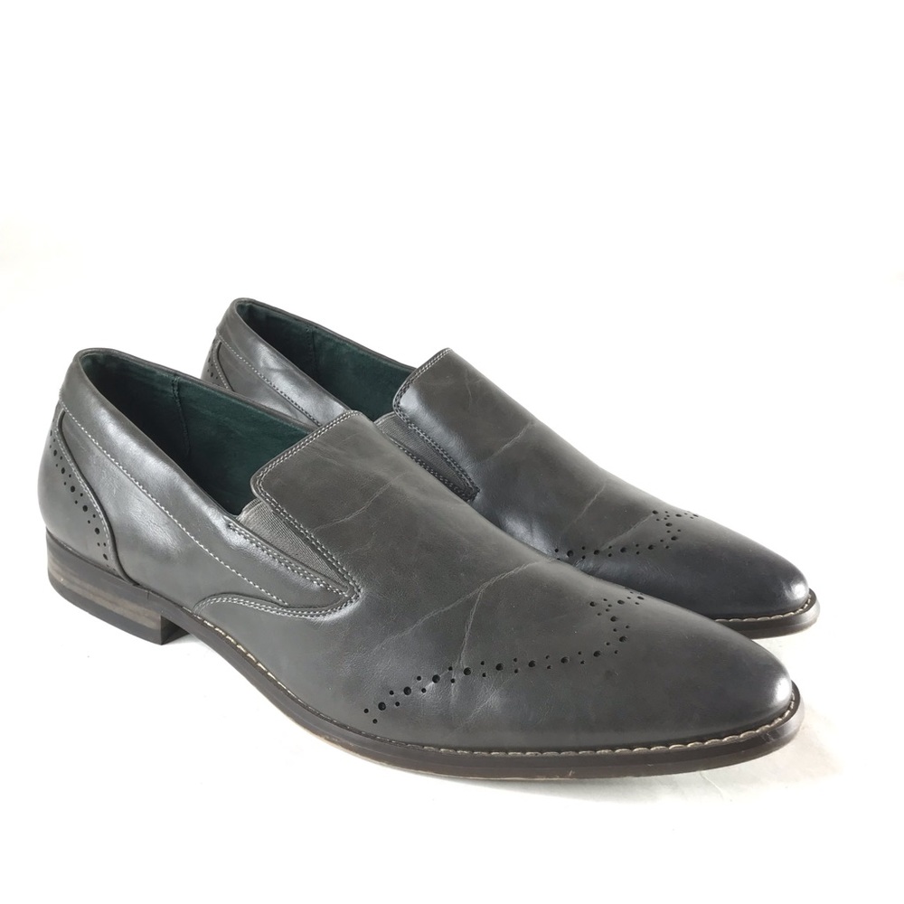 Todd Welsh Gray Faux Leather Loafers Men’s 11D